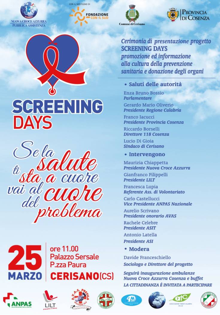 screening days cerisano