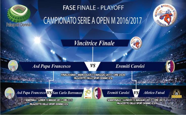 A.S. Eremiti Carolei, quando il calcio diventa aggregazione. E stasera si sogna il titolo 60 CSI tabellone