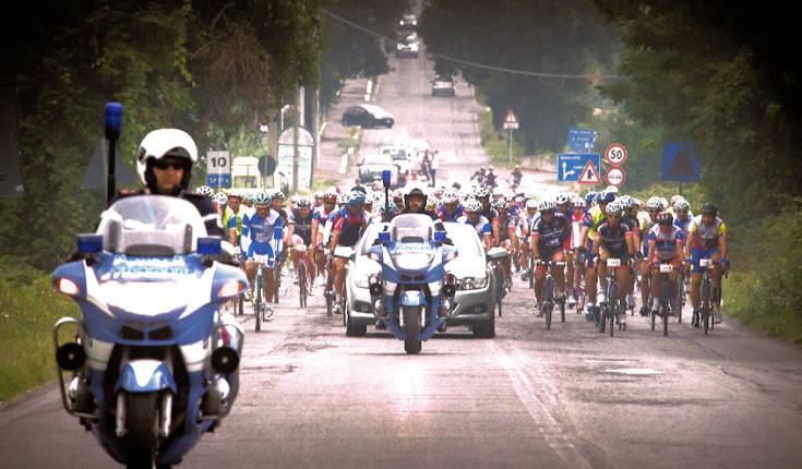 Scorta gara ciclistica Polizia