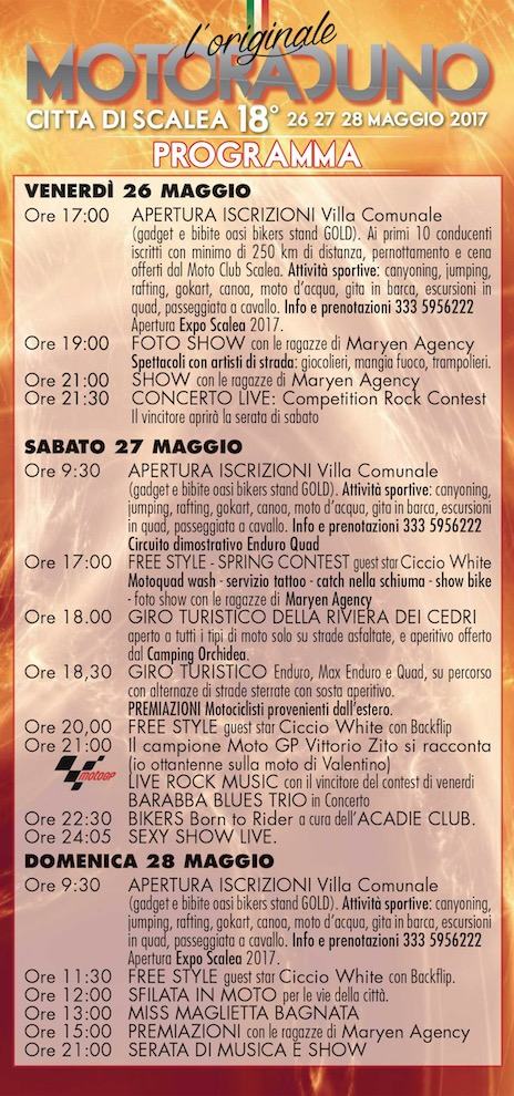 Da domani e fino a domenica a Scalea, torna il Motoraduno e... l’entusiasmo (PROGRAMMA) 54 raduno09052017170715-lcd2