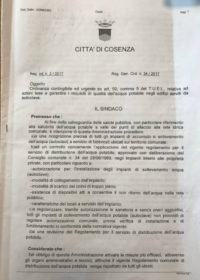 Erogazione idrica nelle case e locali commerciali: "Un servizio che fa acqua da tutte le parti" 54 Ordinanza
