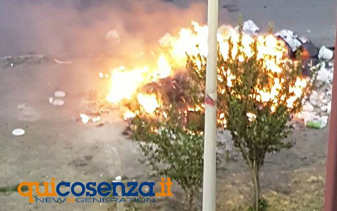 incendio rifiuti via popilia