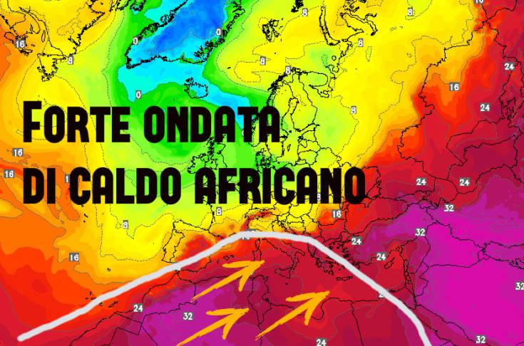 Mappa Meteo caldo luglio