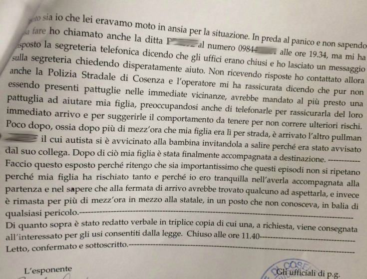 Sale sul pullman ma l'autista dimentica la fermata e la lascia sulla Statale 18. Presentato un esposto 59 esposto pag 2