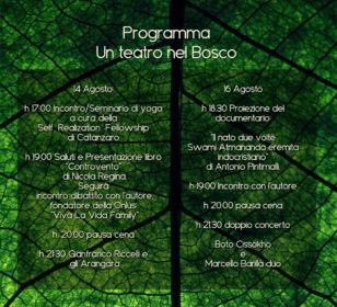 Al via ''Un teatro nel bosco'', rassegna di linguaggi, esperienze e storie di vita degli artisti 54 programma bosco