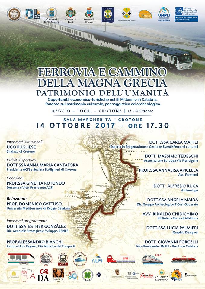 "Ferrovia e Cammino della Magna Grecia, Patrimonio dell'Umanità": idea di crociere in treno (AUDIO) 60 Locandina 2