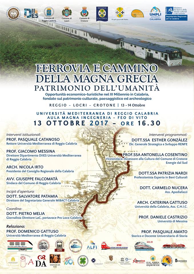 "Ferrovia e Cammino della Magna Grecia, Patrimonio dell'Umanità": idea di crociere in treno (AUDIO) 59 locandina 01