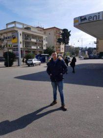 Alfonso Falcone nell'area ex Agip