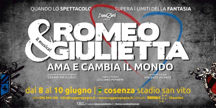 Al via il tour 2018 del kolossal 'Romeo & Giulietta, ama e cambia il mondo' 56 R&G poster Cosenza