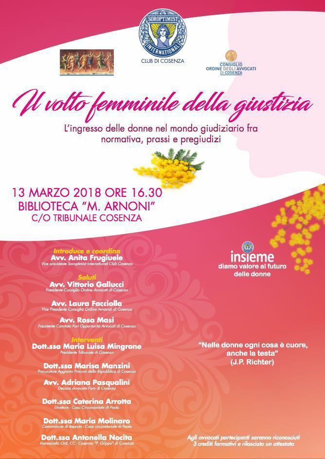 Tribunale Cosenza, convegno su 'Il volto femminile della giustizia' (AUDIO) 54 convegno giustizia femminile