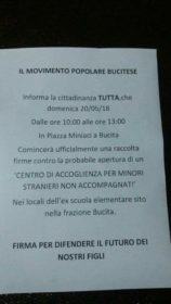 Raccolta firme a San Fili contro accoglienza per minori non accompagnati 54 bucita