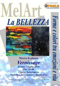 Sabato 7 luglio, mostra di pittura "La bellezza, forme e colori tra emozioni e vita" 57 locandina MelArt