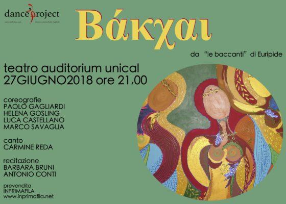 Stasera ll teatro Auditorium Unical, in scena: 'Le Baccanti' 54 locandina baccanti