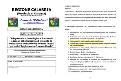 Inquinamento e depurazione a Rende, residenti accusati di allarmismo mostrano le ''carte'' 60 R2