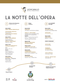 La Notte dell Opera Programma 30 agosto 2018