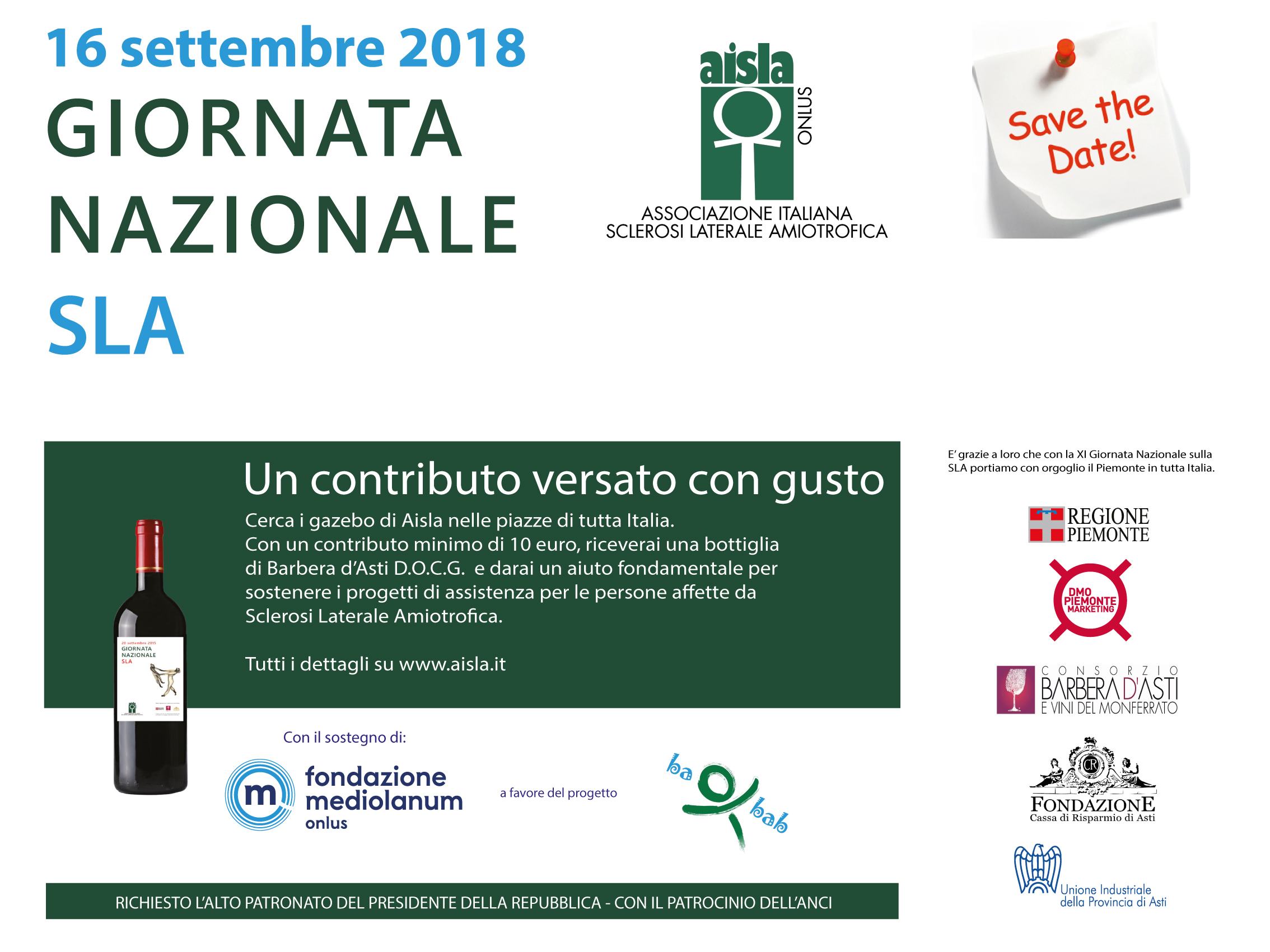 Giornata nazionale sulla SLA, in 4 piazze calabresi per "dare aiuto e risposte concrete" (AUDIO) 54 AISLA 2018 GN Locandina