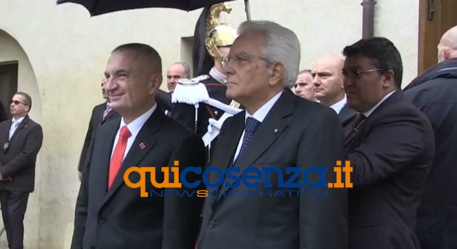 Il presidente della Repubblica Mattarella a San Demetrio Corone (FOTO) 71 Ilir Meta e Sergio Mattarella
