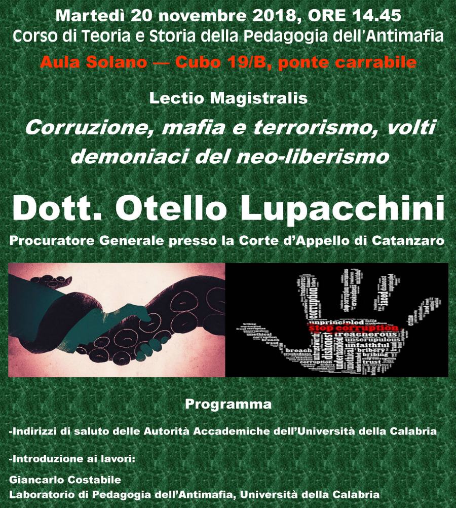 Lectio Magistralis del Procuratore Lupacchini su "corruzione, mafia e terrorismo" 54 Lectio magistralis con otello lupacchini