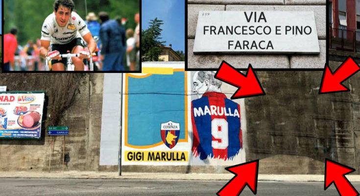 Cosenza, domani l'inaugurazione del murales in ricordo del ciclista Pino Faraca 57 Murales con frecce 735x400 1
