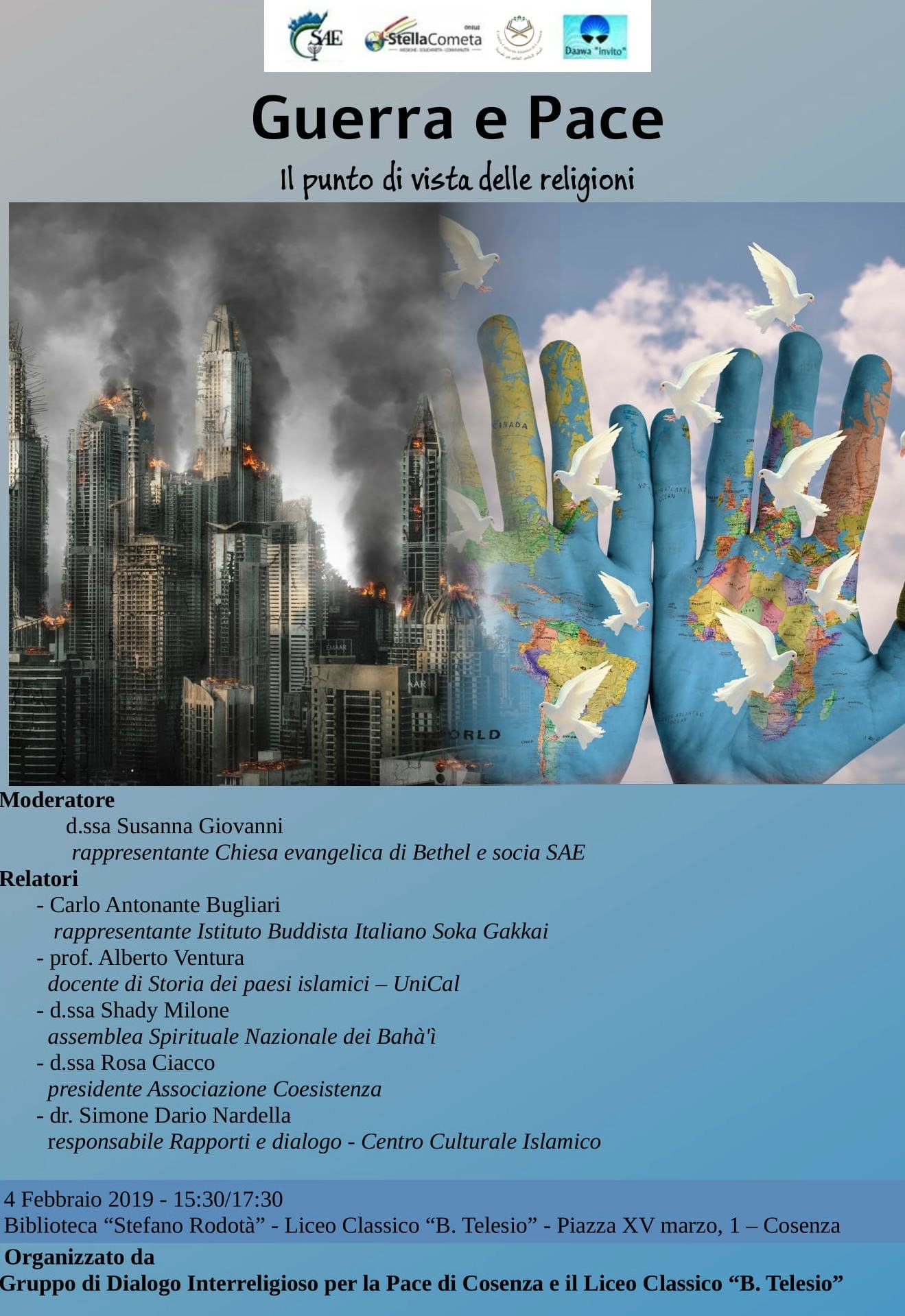 Al Telesio si discute di religioni, il preside: "solo dal dialogo nasce la speranza" 53 Guerra e Pace Telesio 1