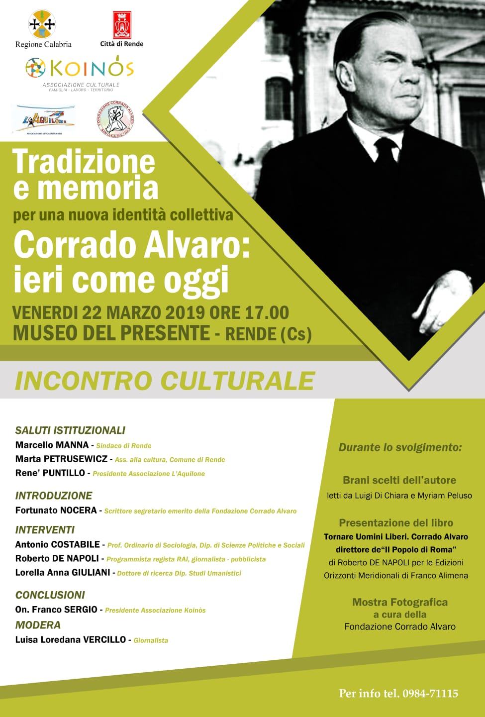 'Tradizione e memoria per una nuova identità collettiva' al Museo del Presente 53 Locandina 22 Marzo 2019