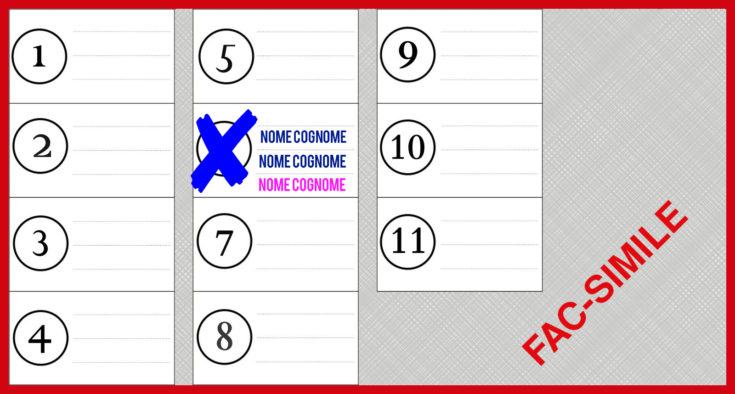 Scheda come si vota traccia preferenze