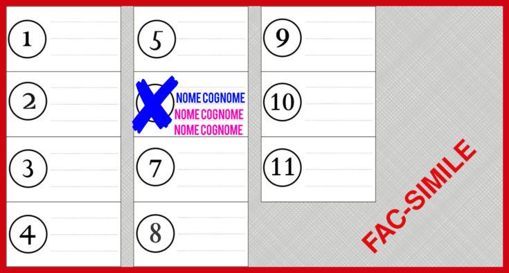 Scheda come si vota traccia preferenze donne