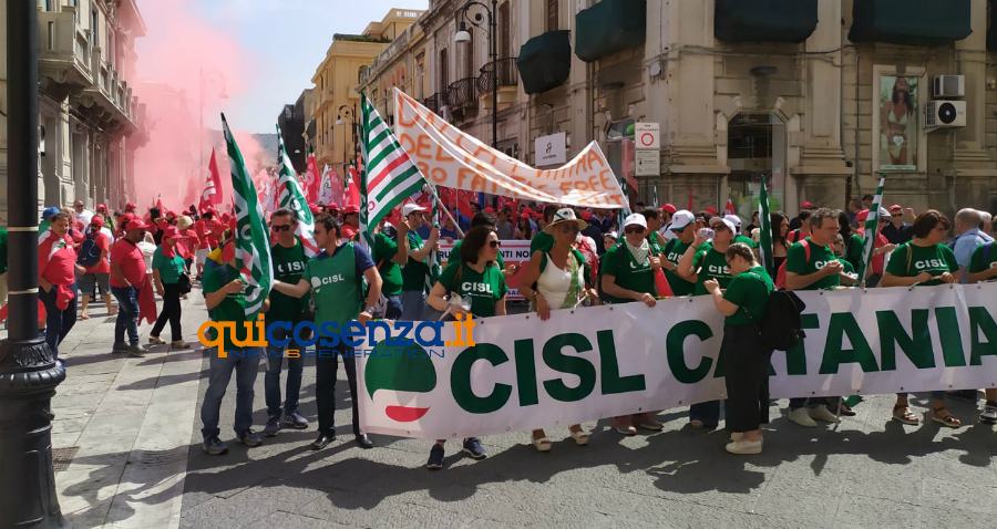 manifestazione cgil cisl uil reggio calabria 2