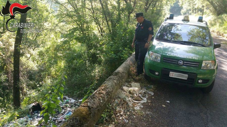 RIFIUTI casali del manco cc forestali