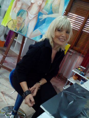 silvana palazzo nel suo studio