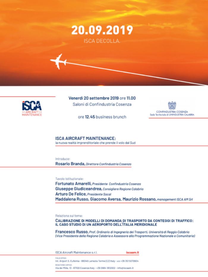 Locandina evento Isca