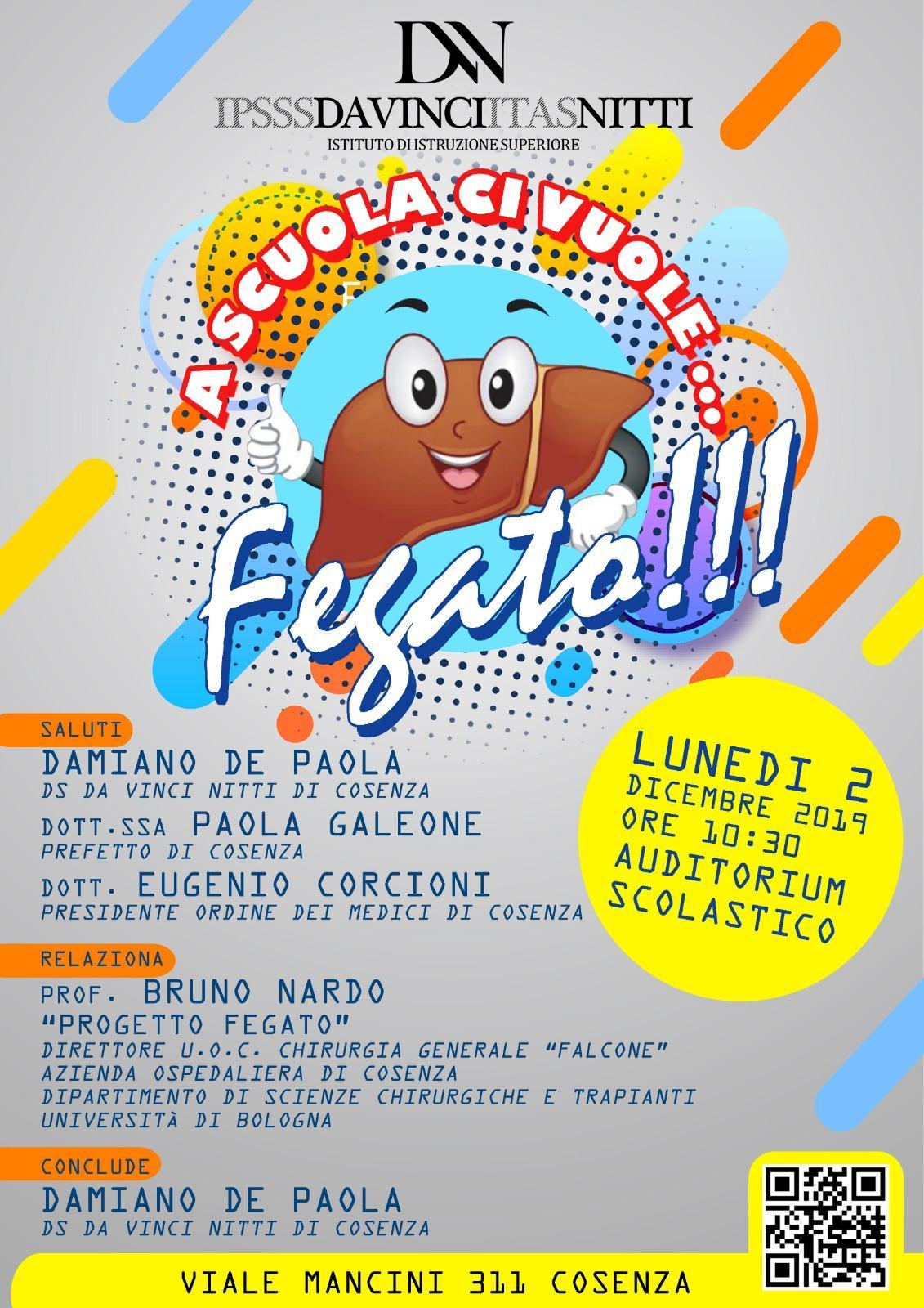 La donazione degli organi, domani l'iniziativa "A scuola ci vuole... fegato" 53 IMG 20191127 WA0001