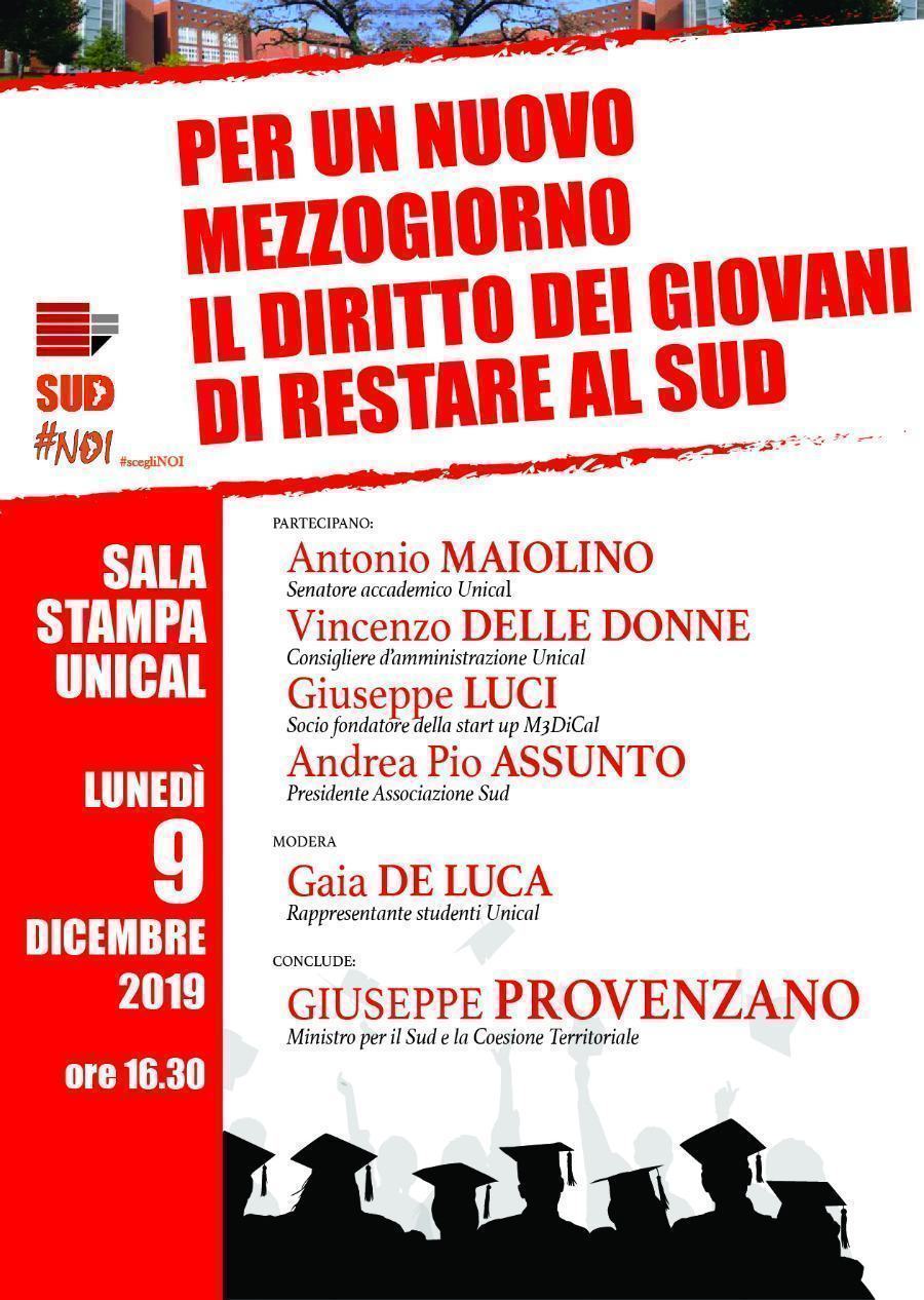 LOCANDINA UNICAL ministro provenzano