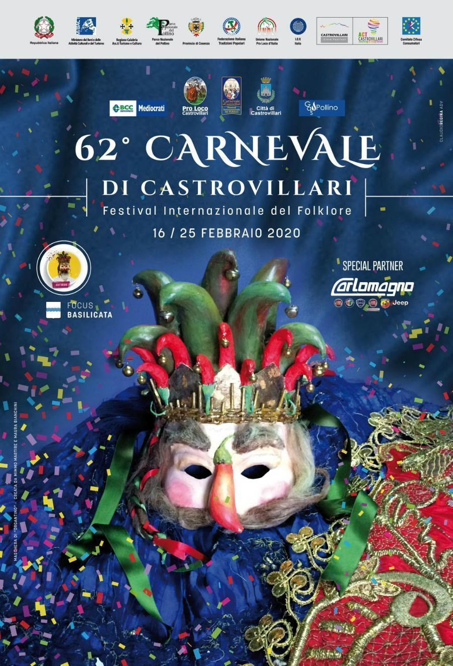 A Castrovillari la 62^ edizione del Carnevale e Festival Internazionale del Folklore 54 locandina carnevale castrovillari