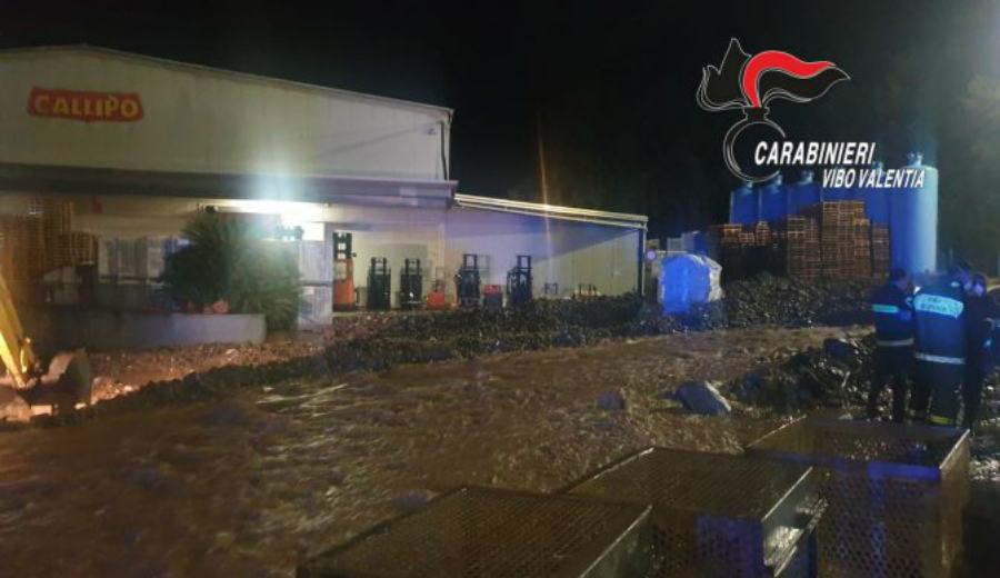 maltempo stabilimento callipo