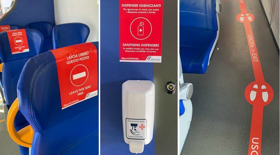 misure trenitalia treni regionali covid coronavirus