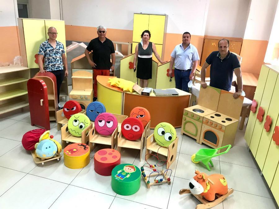 I rappresentanti del Rotary con Mimmo Tallarico e lins