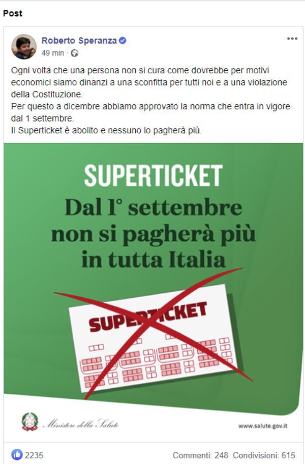 post speranza superticket