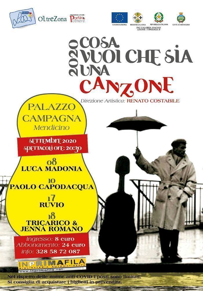 Ritorna "Cosa vuoi che sia una Canzone": rassegna sulla canzone d'autore a Mendicino 57 Locandina Generale
