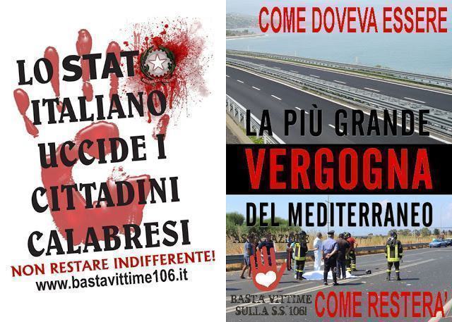 Ponte Stretto, Associazione Basta Vittime: "l'unica vera priorità per la Calabria è la S.S.106" 54 vergogna di stato01