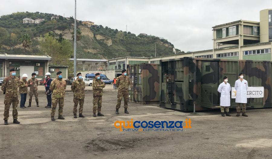 Boccia a Vaglio Lise: "non è soluzione per la sanità calabrese ma solo per l'emergenza" 61 allestimento ospedale campo cosenza
