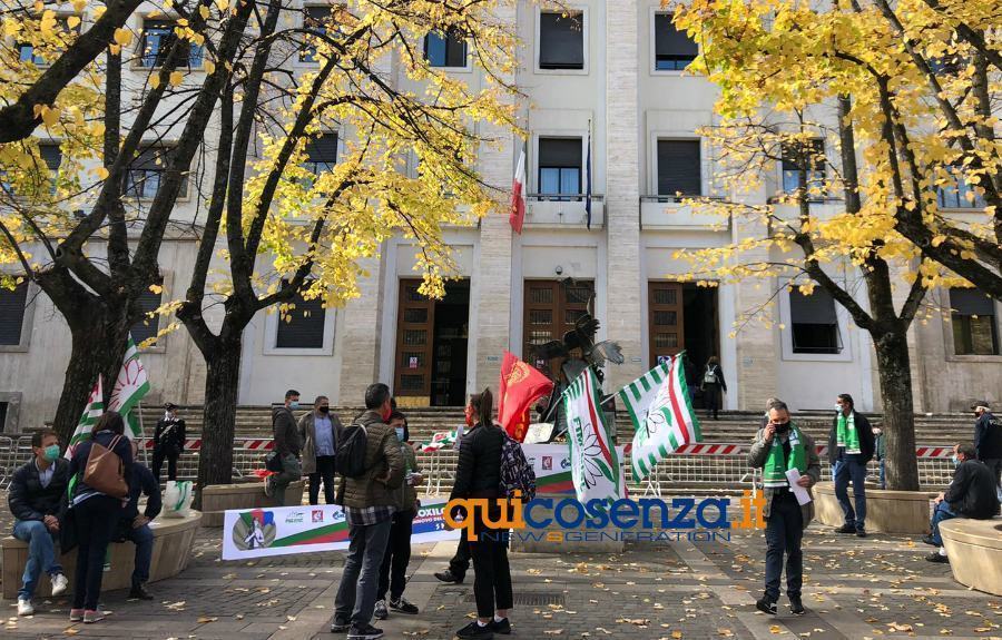 Cosenza, metalmeccanici in piazza: "rinnovo del contratto scaduto da 10 mesi" 54 protesta metalmeccanici piazza 11 settembre cosenza 01
