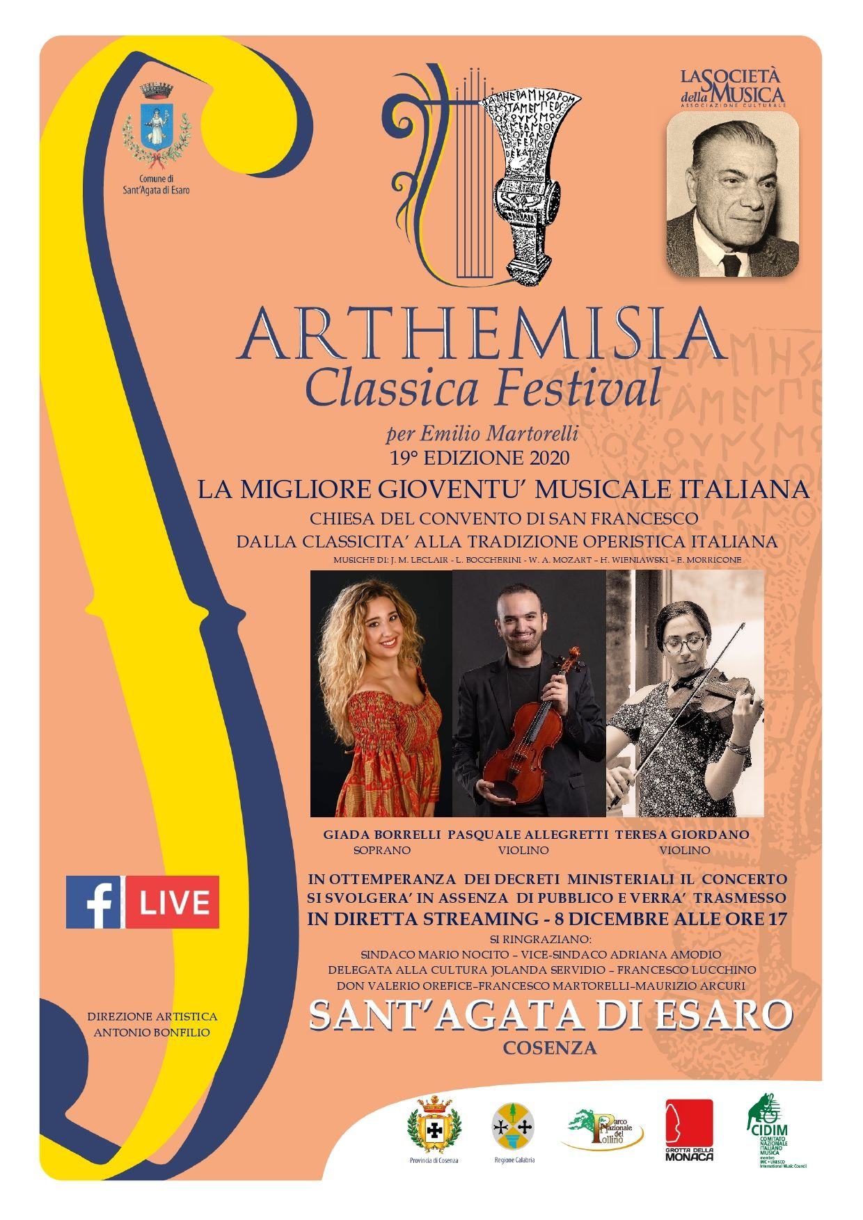 XIX edizione di Arthemisia Classica Festival per Emilio Martorelli, domani concerto dell'Immacolata 54 XIX edizione di Arthemisia Classica Festival per Emilio Martorelli Locandina