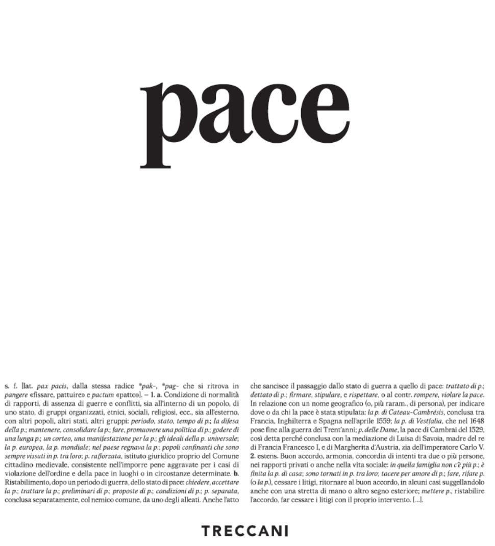 Spiegare la guerra e la pace ai più piccoli: "mai ignorare l'argomento" 52 Pace Treccani 01