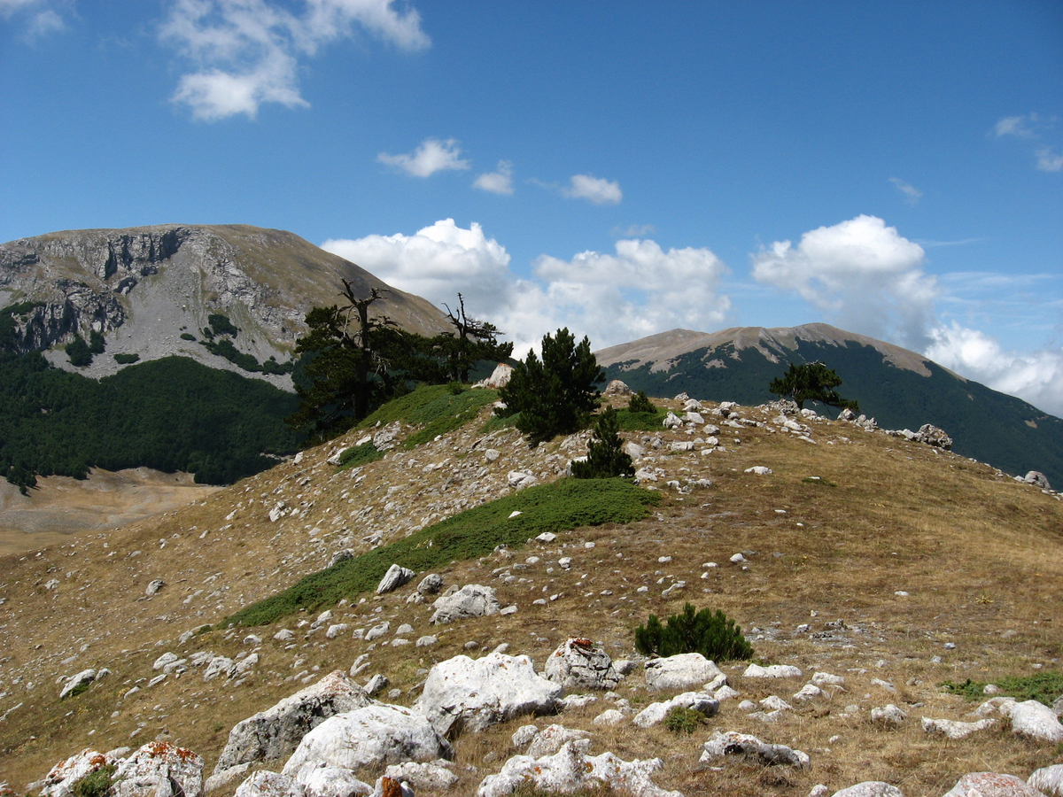 1200px Monte Pollino e Serra del Prete dal contrafforte ovest di Serra delle Ciavole.