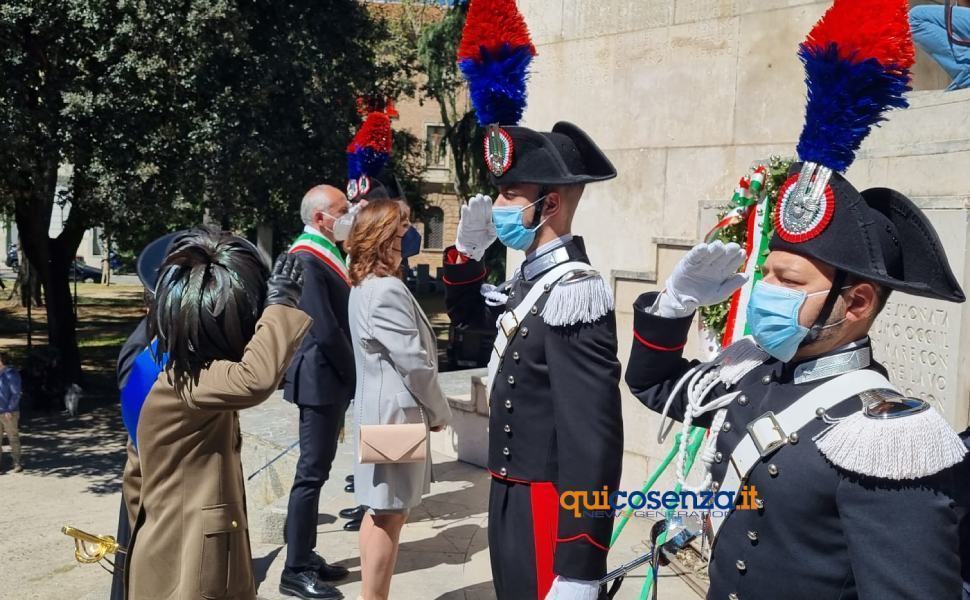 25 aprile 2022 cosenza prefetto ciaramella sindaco caruso