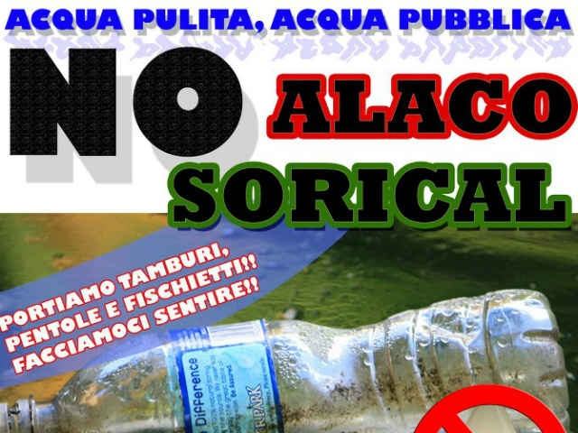 'No Alaco', protesta di piazza contro l'acqua al benzene 51 3642654208966313e3012484d264c20b