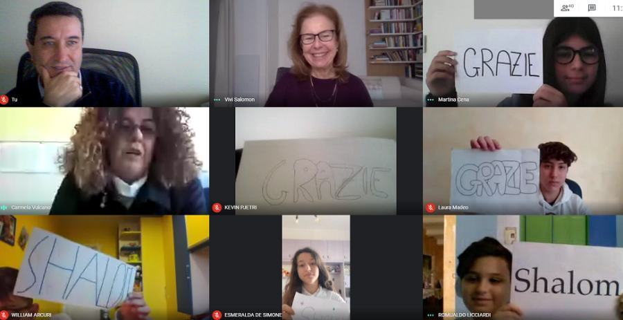 Alunni in webinar con Vivian Salomon, figlia di sopravvissuti all’olocausto 55 Alunni Crosia Vivian Salomon figlia di sopravvissuti Olocausto 02