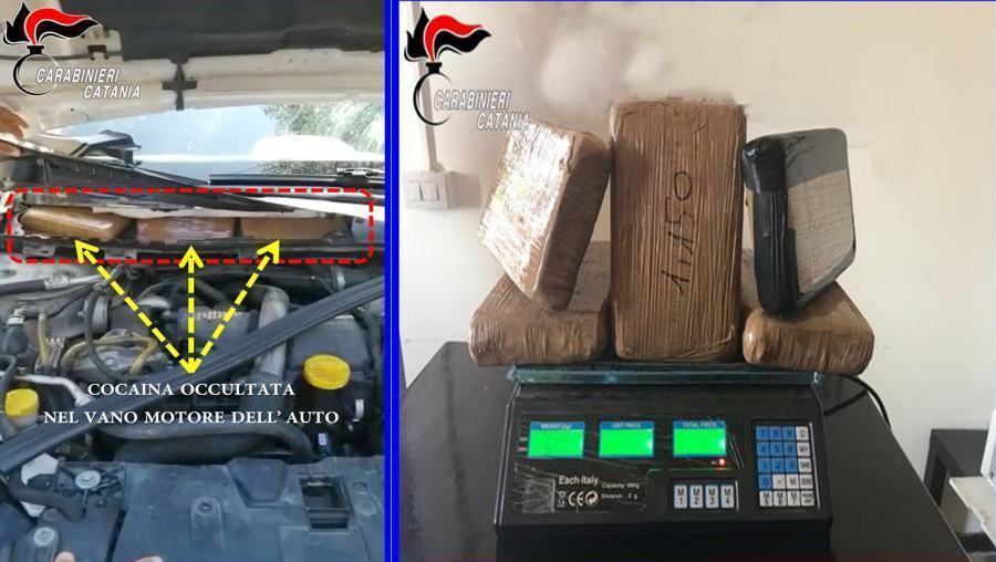 Arrestato 6 chili di coca