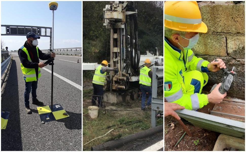 Frana, si lavora alla mitigazione e al consolidamento per riaprire tutta la A2 51 Autostrada A2 lavori 1